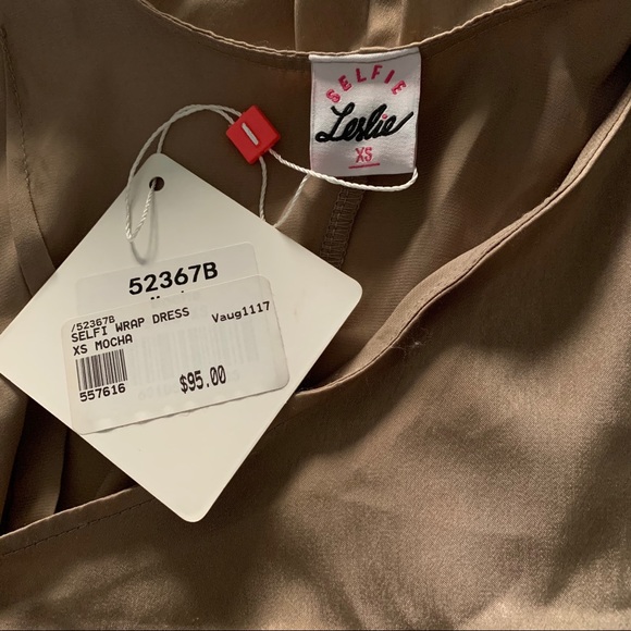 Selfie Leslie Mocha Wrap Dress - Picture 3 of 6